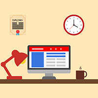 Free Work Desk Vector Graphic